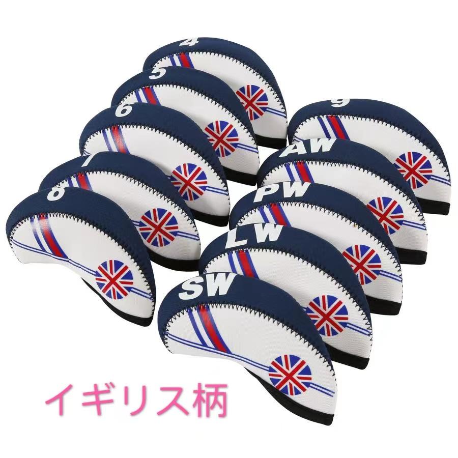 ヘッドカバー アイアンカバー ゴルフクラブ カバー 番手 セットネオプレーン製 |  | 01