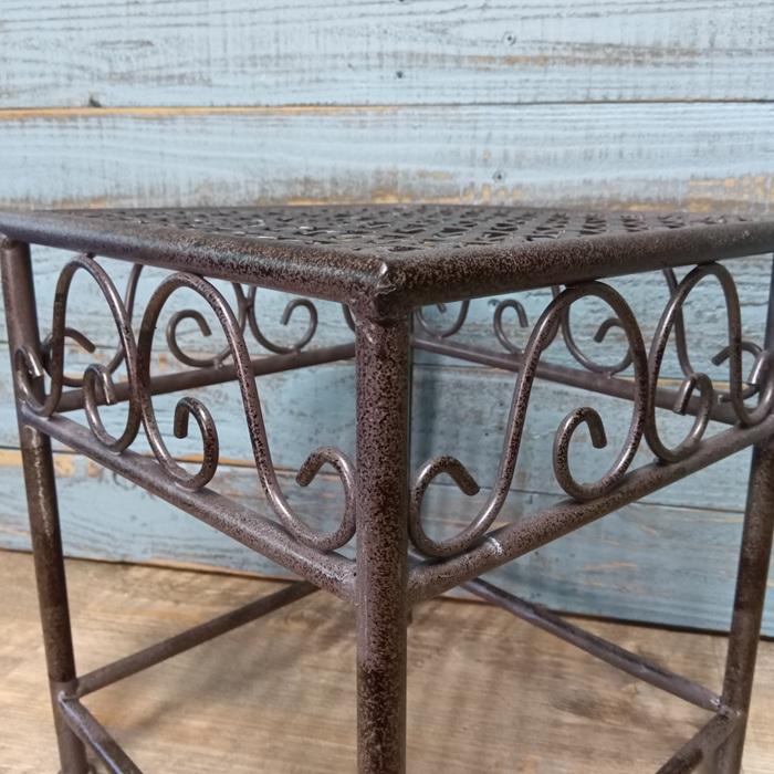 アンティーク・アイアン花台・USA アンティーク風のプランタースタンド、アイアン製の花台(y-408-f