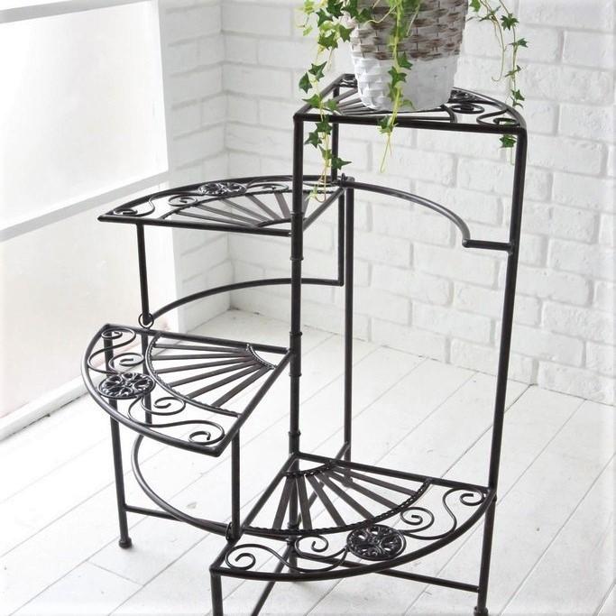 ガーデニング雑貨 ミレ ステップガーデンスタンド Cg Nv 07 花台 フラワースタンド アイアン Cg Nv 07 ガーデニング雑貨toolbox 通販 Yahoo ショッピング