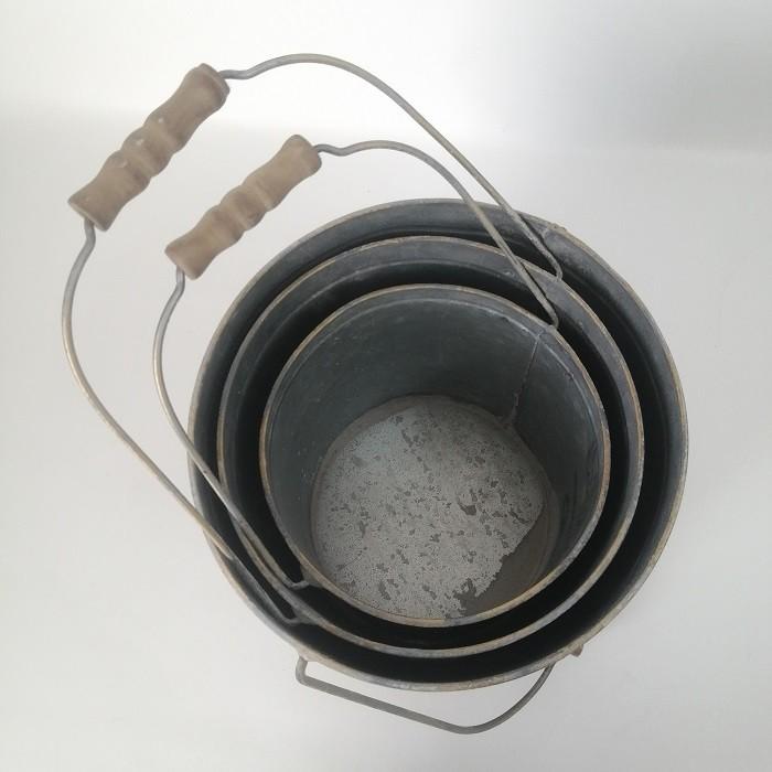 アンティーク ブリキ鉢カバー4点セット フランス 蚤の市 アンティーク