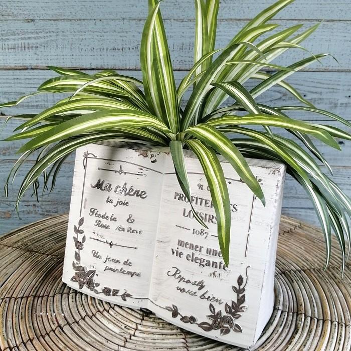 ガーデニング 雑貨 樹脂ポット 軽量 プラスチック鉢 植木鉢 鉢カバー 鉢 プランター アンティーク ヌヴェルスタンドWH YZ-MS846-80 | 