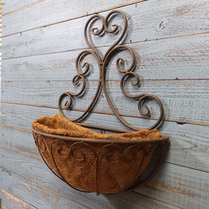 ガーデニング 雑貨 ハンギングバスケット アイアン 吊り下げ 壁掛け