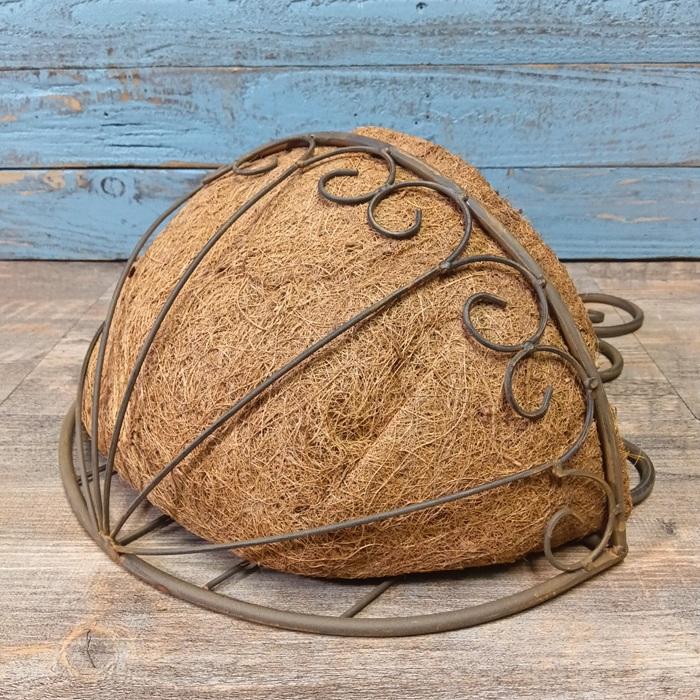 アンティーク 銅製吊り下げ鍋 約23.5cm 吊り下げポットカバーにも ガーデニング 雑貨 ハンギングバスケット アイアン 吊り下げ 壁掛け