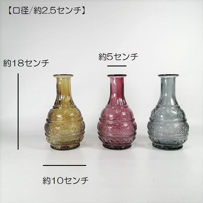 花瓶 一輪挿し 花器 瓶 ガラスビン 雑貨 アラベスクSET3 TD-CX1409-80