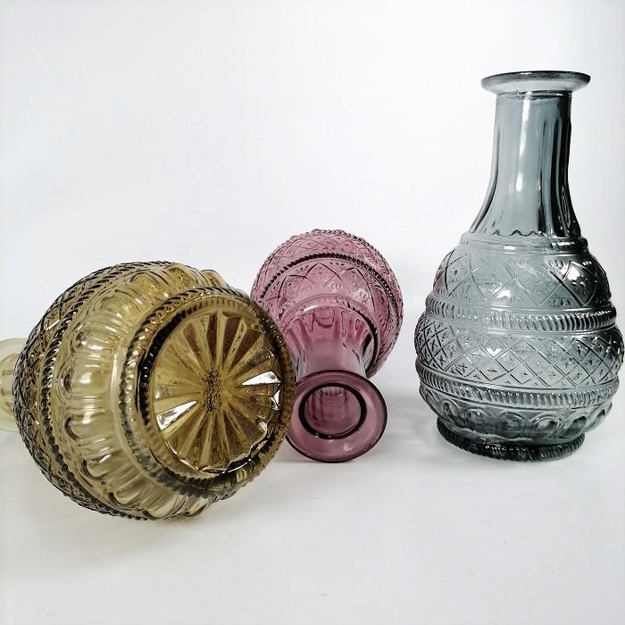 花瓶 一輪挿し 花器 瓶 ガラスビン 雑貨 アラベスクSET3 TD-CX1409-80