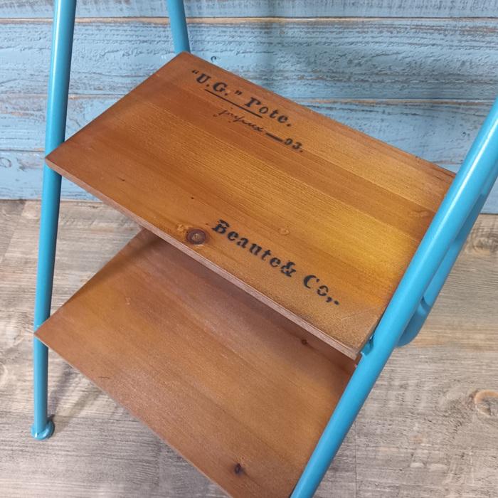 ガーデニング 雑貨 棚 花台 フラワースタンド アイアン 木製 ウッド