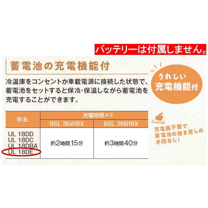 HiKOKIハイコーキ 18V コードレス冷温庫 3部屋モード超大型36L UL18DE WMGZ フォレストグリーン バッテリー無し 本体1年保証付｜s-waza｜07