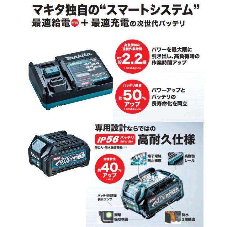 【新品・未使用品】 makita/マキタ　40Vmax 充電式クリーナー　CL001GRDO（オリーブ）　本体＋バッテリ BL4025＋充電器 DC40RA マキタ（makita） makita 40Vmax 充電式クリーナ CL001GRDO オリーブ