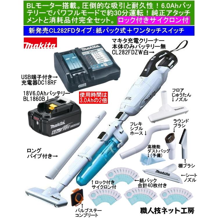 贈物 マキタ Makita CL282FDZW 充電式クリーナ 本体のみ 生活家電 贈物 マキタ Makita CL282FDZW 充電式クリーナ 本体のみ 生活家電