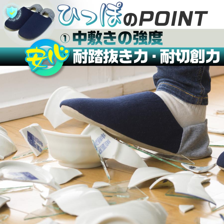 踏抜防止ルームシューズ 防災 スリッパ ルームシューズ 足裏踏抜防止 |  | 02