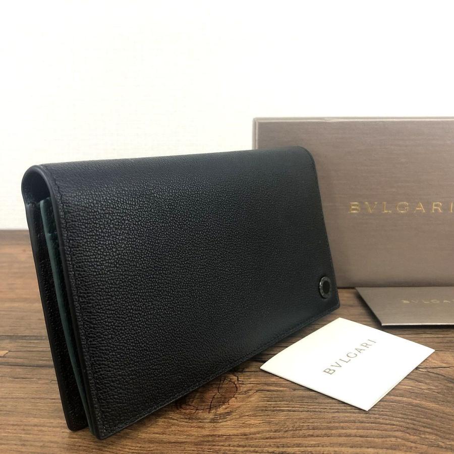 ☆送料無料☆ 未使用品 BVLGARI 長財布 ブラック レザー リング 箱付き 