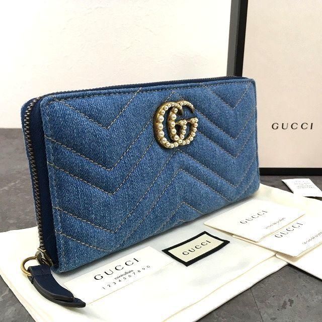 GG Marmont 送料込み！ 未使用品 GUCCI ジップウォレット 443123 GG 