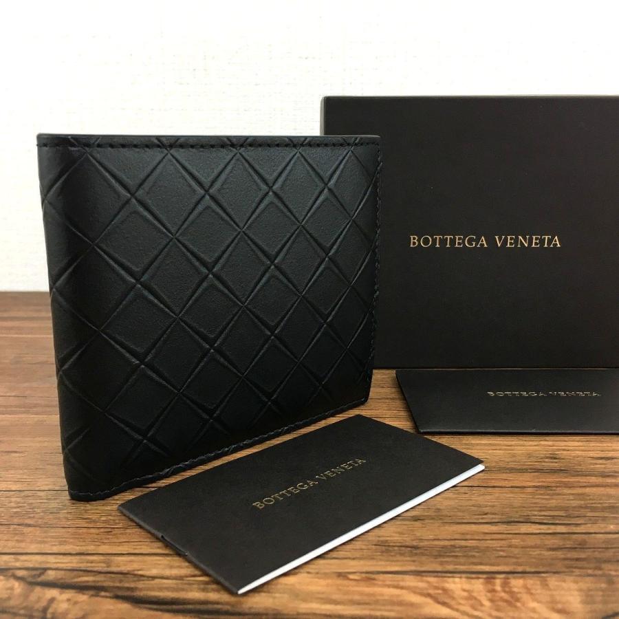 特価送料無料 未使用品 BOTTEGA VENETA 二つ折り札入れ ブラック イントレッチオ 箱付き ボッテガ・ヴェネタ ファッション 