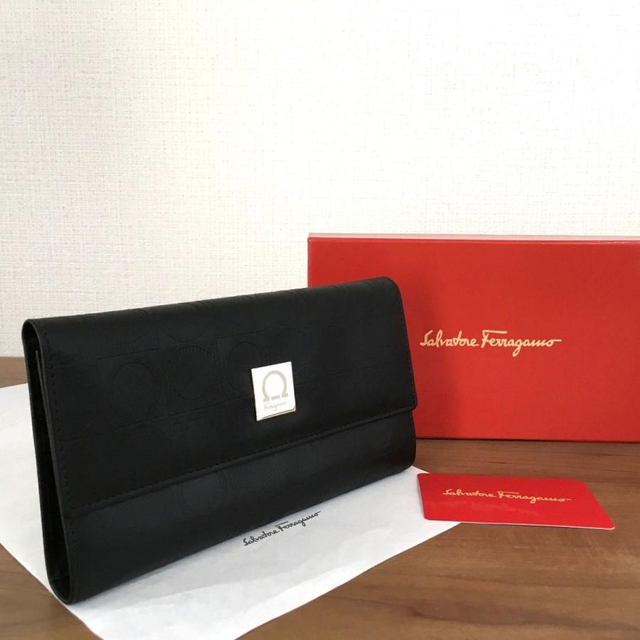 ☆送料無料☆ 極美品 Salvatore Ferragamo 長財布 ブラッック