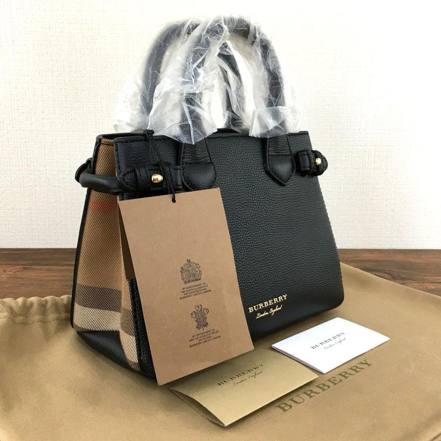 ☆送料無料☆ 未使用品 BURBERRY ハンドバッグ ブラック チェック柄  
