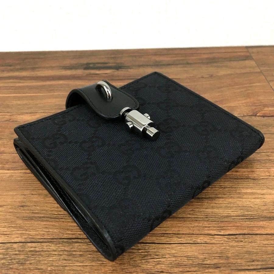 ☆送料無料☆ 極美品 GUCCI 二つ折り財布 109342 ジャッキー ブラック
