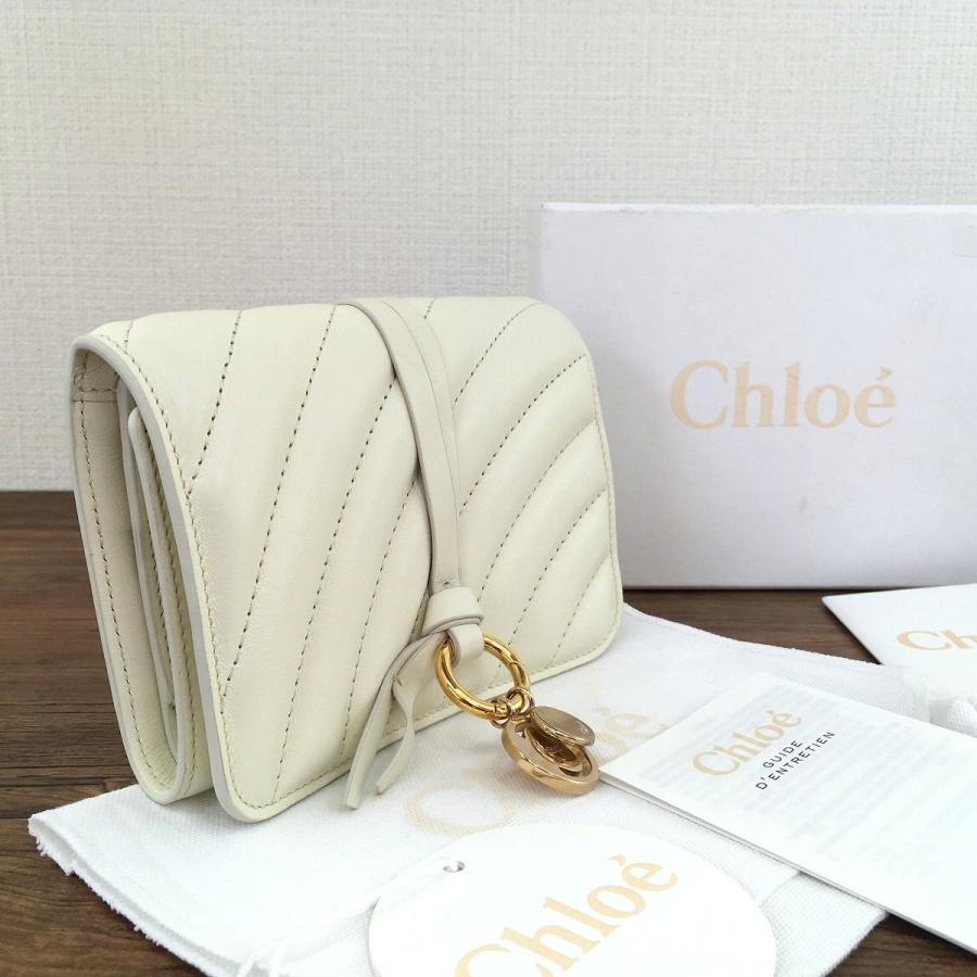 クロエ CHLOE 財布 レディース 三つ折り財布 WHITE