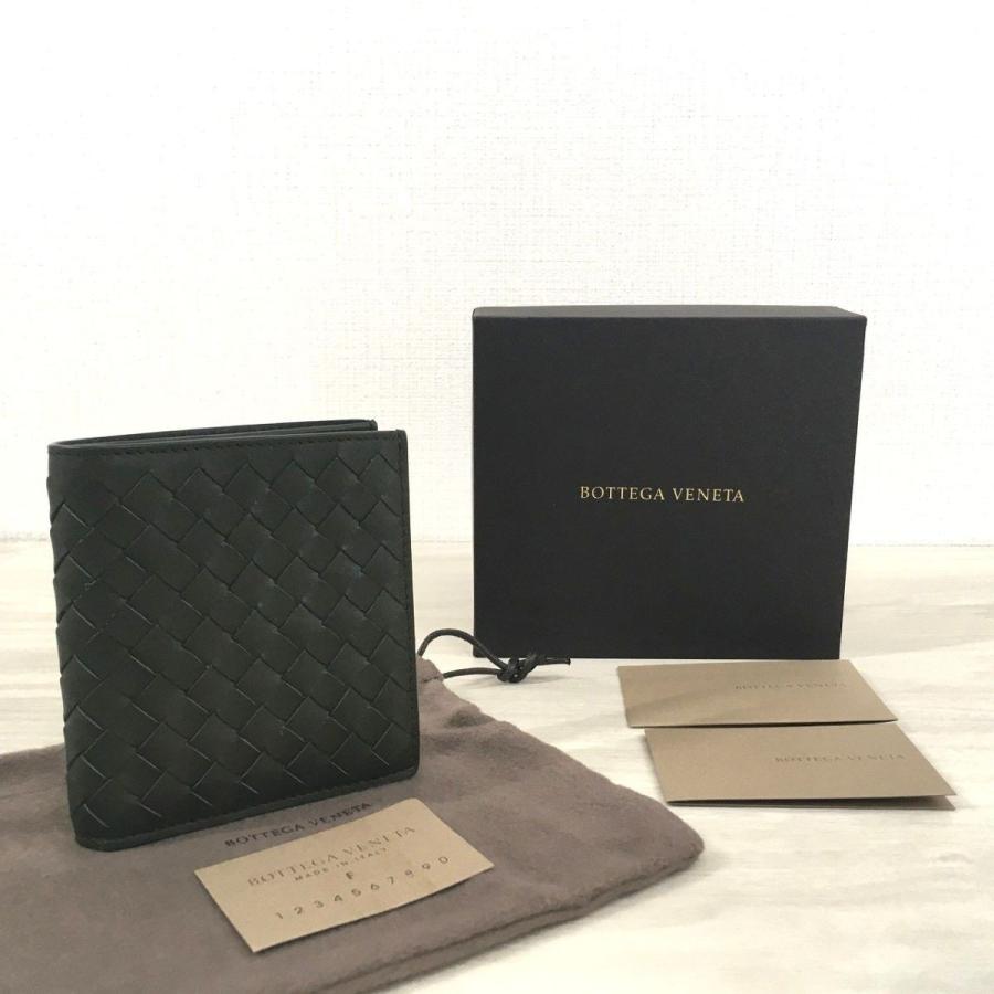 公式の 未使用品 Bottega Veneta 札入れ ダークグリーン カーフレザー 総イントレチャート 保存袋 箱付き 232 売り尽くしセール Skylanceronline Com