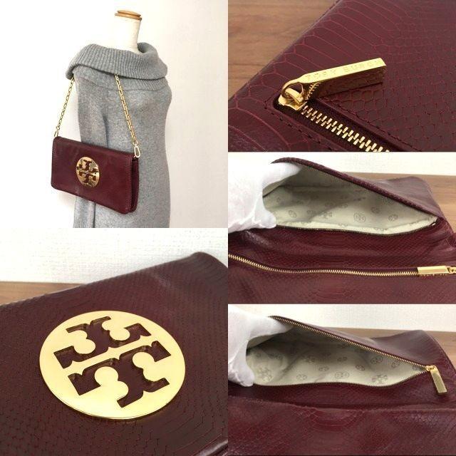 ☆送料無料☆ 極美品 TORY BURCH ショルダーバッグ レザー クラッチ 