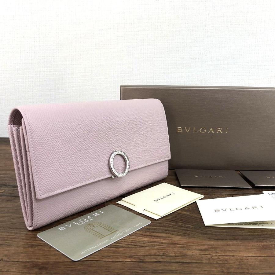 ☆送料無料☆ 未使用品 BVLGARI 長財布 30415 レザー ライトピンク 