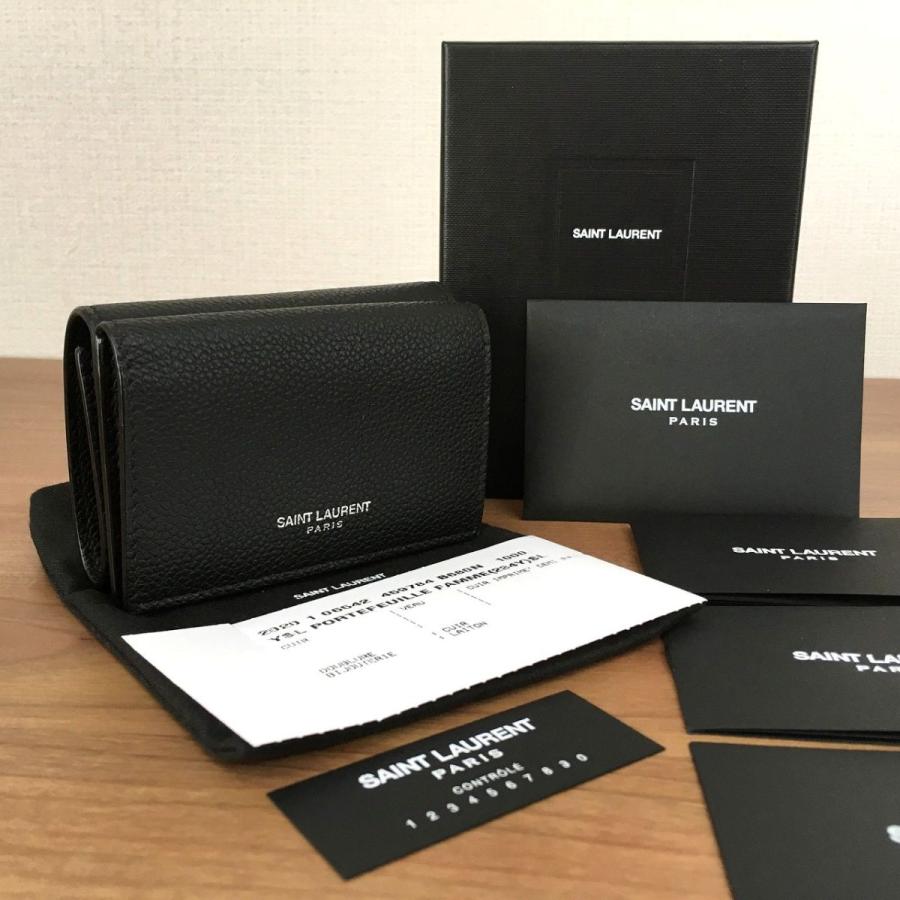 保存版 未使用品 Saint Laurent コンパクトウォレット ブラック レザー 三つ折り財布 箱付き サンローラン Ysl 2 楽天1位 Scientificremediesindia Com