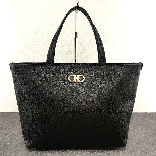 ☆送料無料☆ 未使用品 Salvatore Ferragamo トートバッグ 21D764 ブラック ガンチーニ 309｜s21company｜02