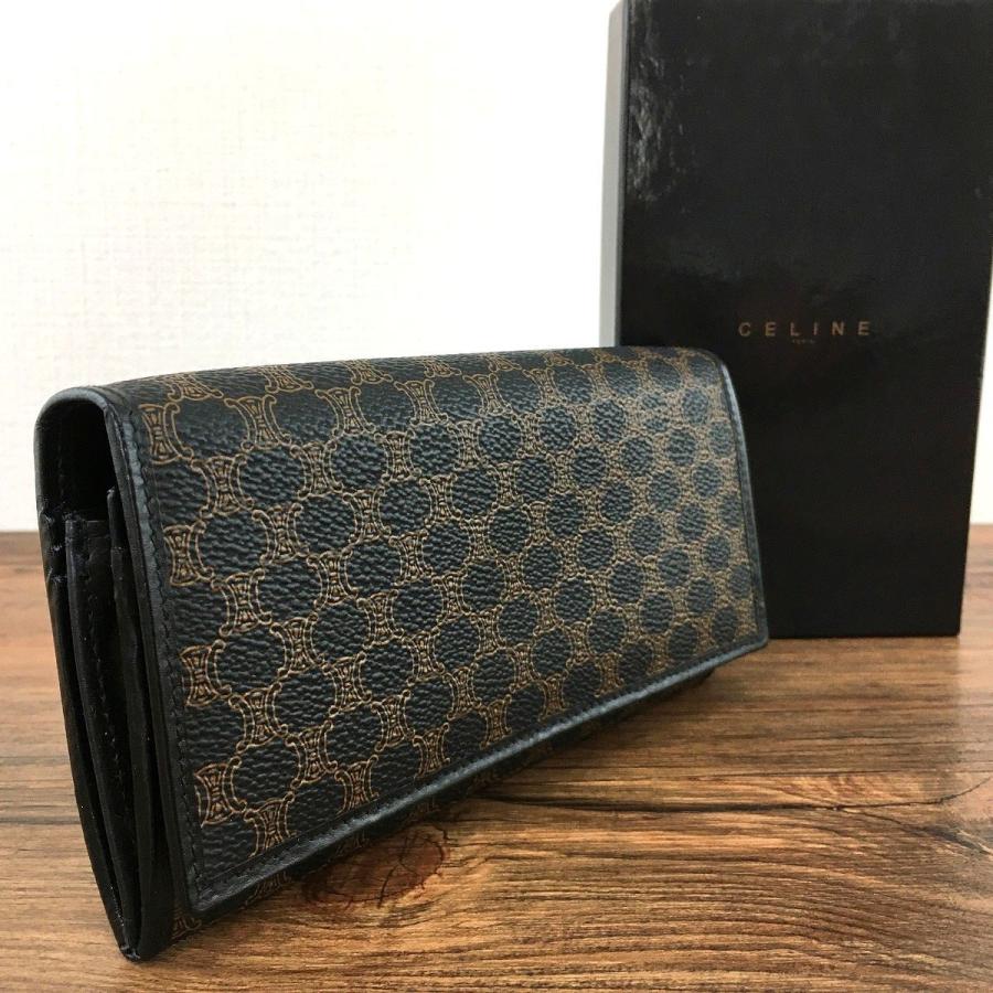 送料込み! 極美品 CELINE 長財布 マカダム柄 ブラック 送料込み! 極美品 CELINE 長財布 マカダム柄 ブラック