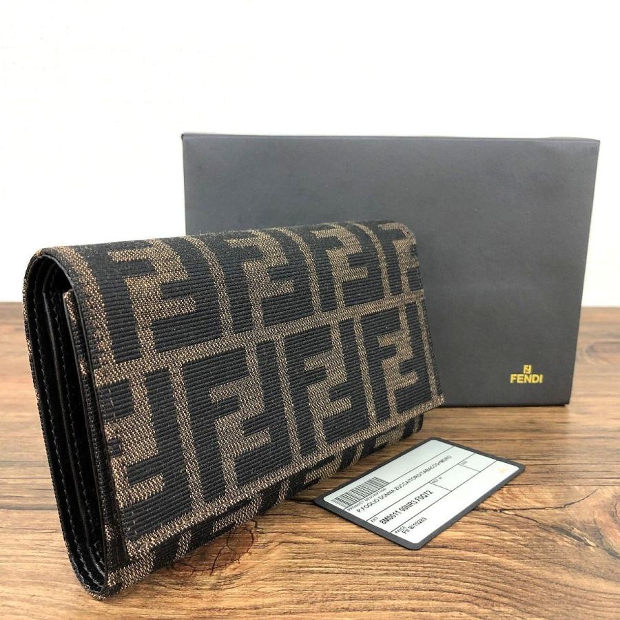 ☆送料無料☆ 未使用品 FENDI 三つ折り財布 8M0011 ズッカ柄 箱付き