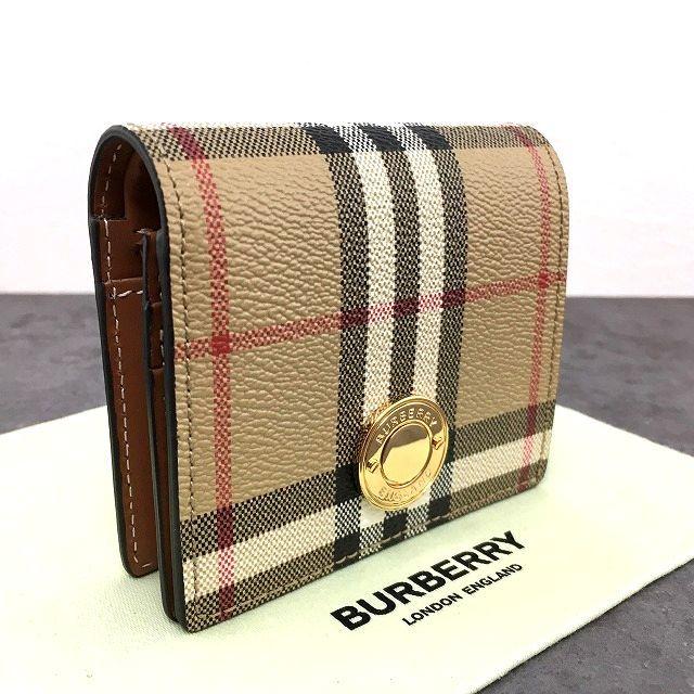 送料込み！ 未使用品 BURBERRY コンパクトウォレット タータンチェック  