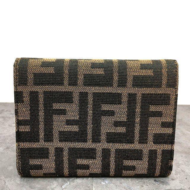 FENDI 送料込み! 未使用品 三つ折り財布 ズッカ柄 箱付き 447 FENDI 送料込み! 未使用品 三つ折り財布 ズッカ柄 箱付き 447