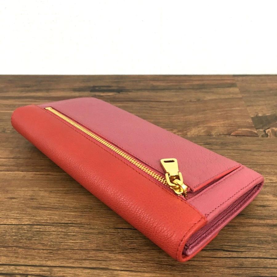 ☆送料無料☆ 未使用品 MIUMIU 長財布 5M1109 レザー ピンク レッド 