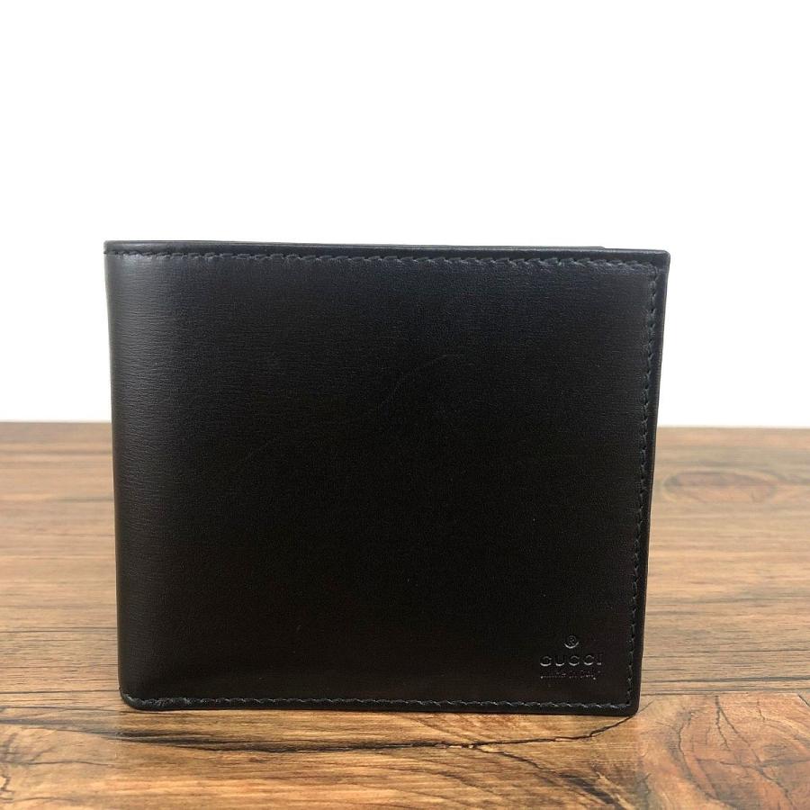GUCCI 送料込み! 極美品 二つ折り財布 04843 ブラック 箱付き GUCCI 送料込み! 極美品 二つ折り財布 04843 ブラック 箱付き