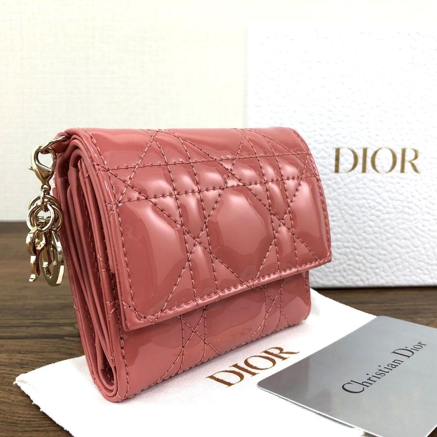 ☆送料無料☆ 未使用品 Christian Dior 三つ折り財布 カナージュ