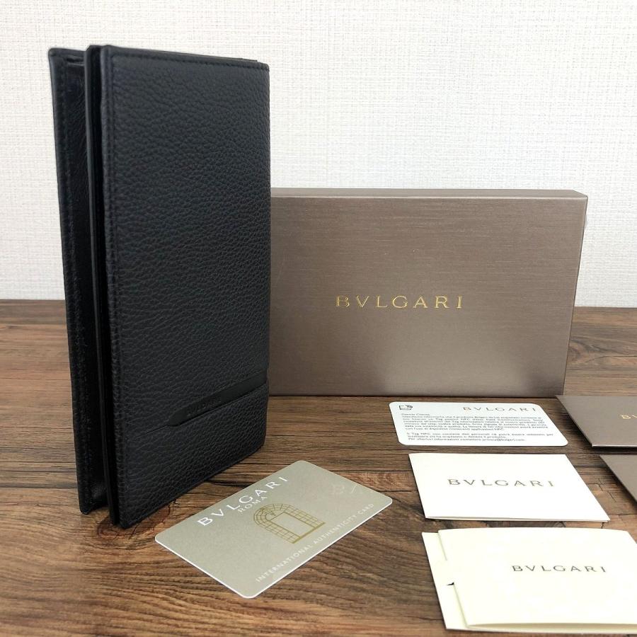 BVLGARI 送料込み！ 未使用品 長財布 36966 ブラック オクト 箱付き  