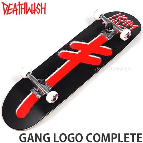 デスウィッシュ ギャング ロゴ コンプリート DEATHWISH GANG LOGO COMPLETE スケートボード 完成品 初心者 カラー:Blk/Red サイズ:8