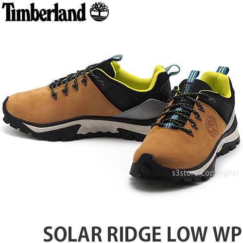 お得な情報満載 SOLAR Timberland ウォータープルーフ ティンバーランド RIDGE Nubuck カラー:Wheat アウトドア 防水 男性 メンズ シューズ 靴 WP LOW スニーカー