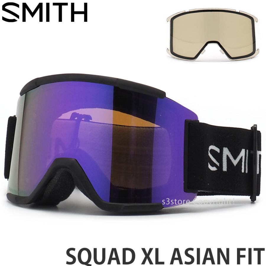 2324 スミス アジアンフィット ゴーグル SMITH SQUAD XL ASIAN FIT GOGGLE スノボ 2024 BLACK