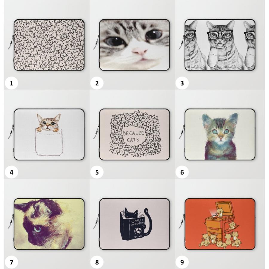 Sosiety6 パソコンケース モダン アート 猫 アニマル 月 ノートパソコンケース パソコンケース PCバッグ バッグ 選べる99