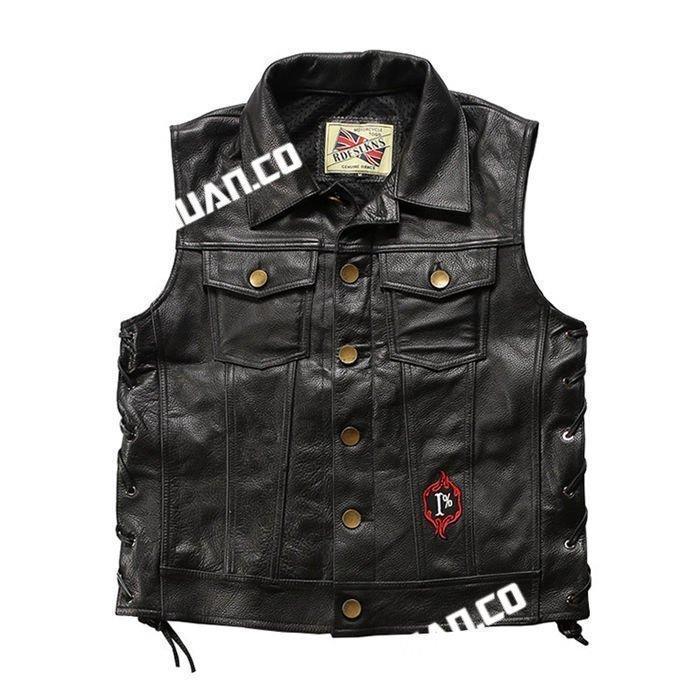 【ラスト1点】 レザーベスト メンズファッション バイク革ベスト パンク風 ライダーメンズ ラム革バイクベスト ライダースベスト 【2021356798】(11942円)