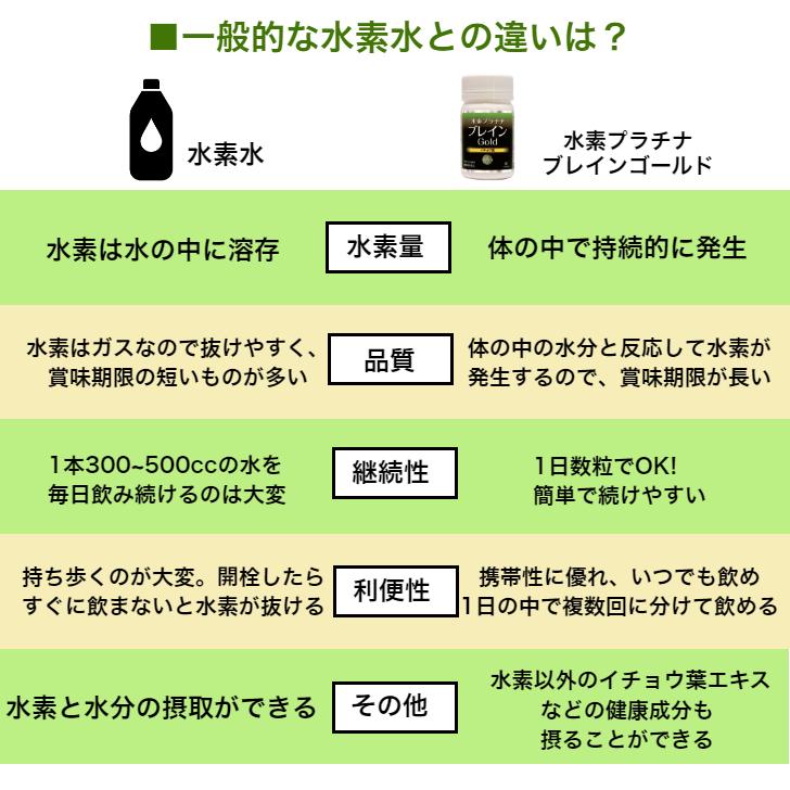 イチョウ葉 水素プラチナブレインゴールド 水素 サプリメント 水素