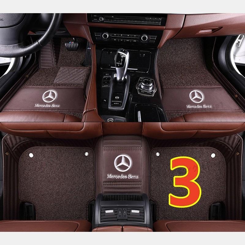 ベンツ Benz Bクラス W246 W242 W247 2011~ B200 B180 B260 ロゴ ダブルレイヤー フロアマット トランクマット 前後座席 右ハンドル用｜saami-store｜04