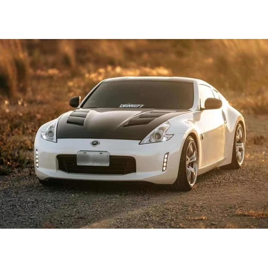 日産 z34 エアロボンネット ホワイト