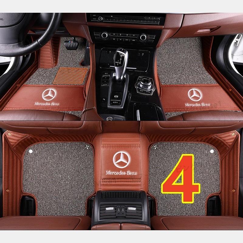 ベンツ Benz Cクラス W205 W204 W206 S204 C204 S205 C205 2013~ C300 C200 ロゴ ダブルレイヤー フロアマット トランクマット 前後座席 右ハンドル用｜saami-store｜05