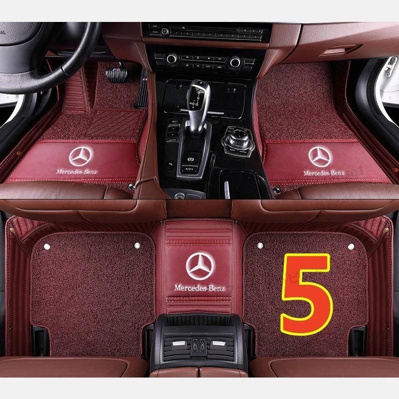 ベンツ Benz Cクラス W205 W204 W206 S204 C204 S205 C205 2013~ C300 C200 ロゴ ダブルレイヤー フロアマット トランクマット 前後座席 右ハンドル用｜saami-store｜06