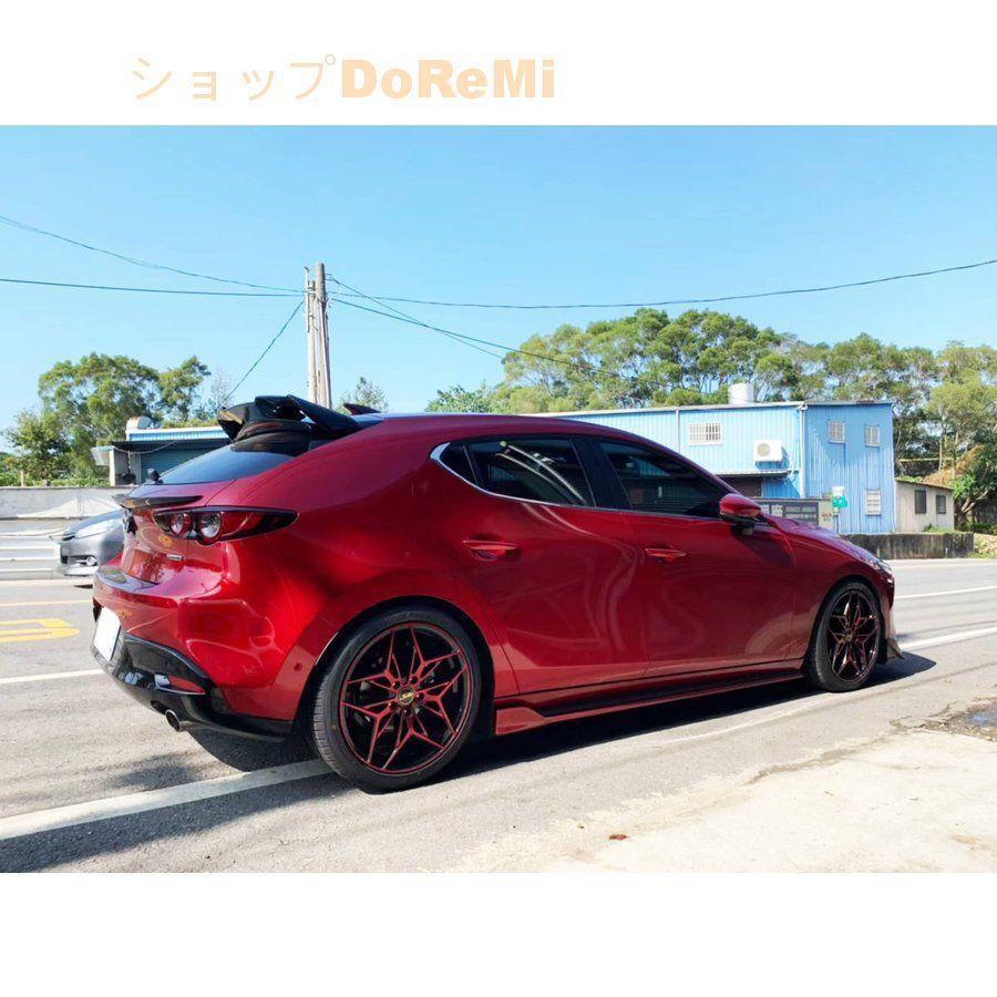 ファーウェイ 激安 3/20まで2019+ マツダ3 MAZDA3 BP系 マットブラック塗装済 リア ルーフ ウイング スポイラー トランクスポイラー艶消し黒 5ドア専用