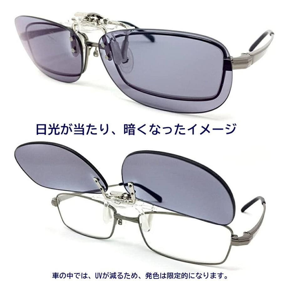 調光 クリップオン CLIPON-PHOTO-M ネオコントラスト テクノロジー サングラス 跳ね上げ式レンズ 前掛け 夜間 運転 メガネ 眼鏡の上から 鯖江の画像