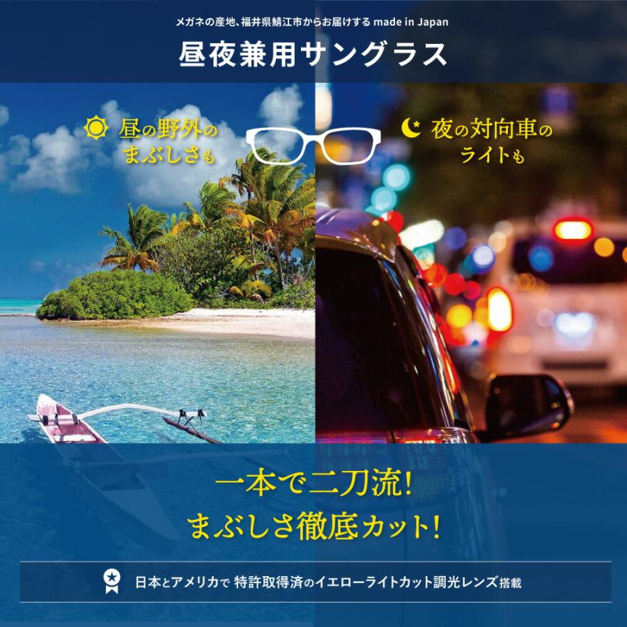 調光 クリップオン CLIPON-PHOTO-M ネオコントラスト テクノロジー サングラス 跳ね上げ式レンズ 前掛け 夜間 運転 メガネ 眼鏡の上から 鯖江の画像