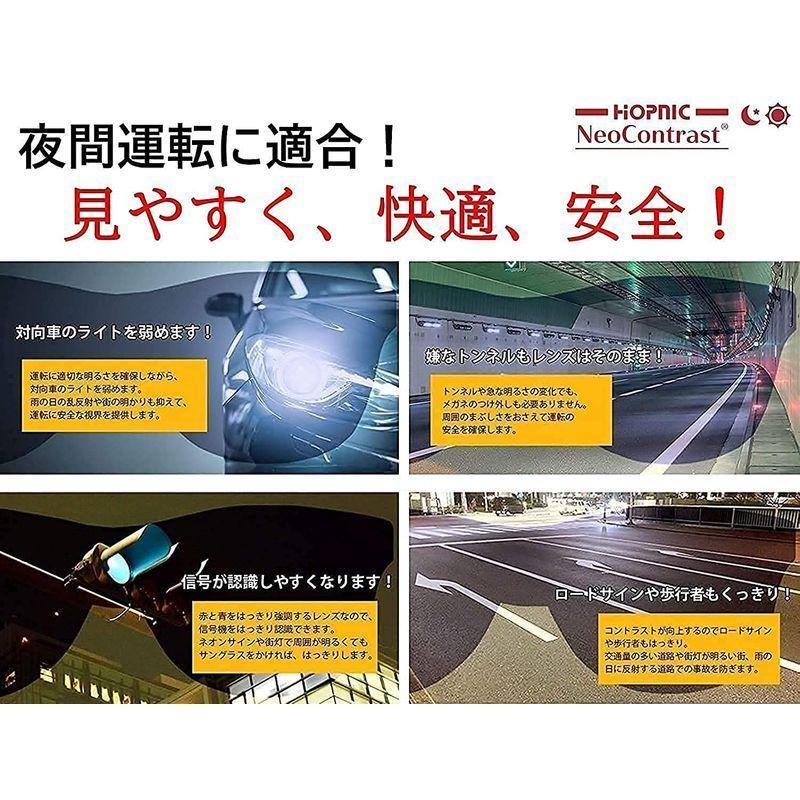 ネオコントラスト テクノロジー オーバーグラス SC50 2本組 夜間 運転 偏光 サングラス メガネの上から オーバーサングラス 白内障 術後 SC50K-NNE_SC50K-Y75の画像