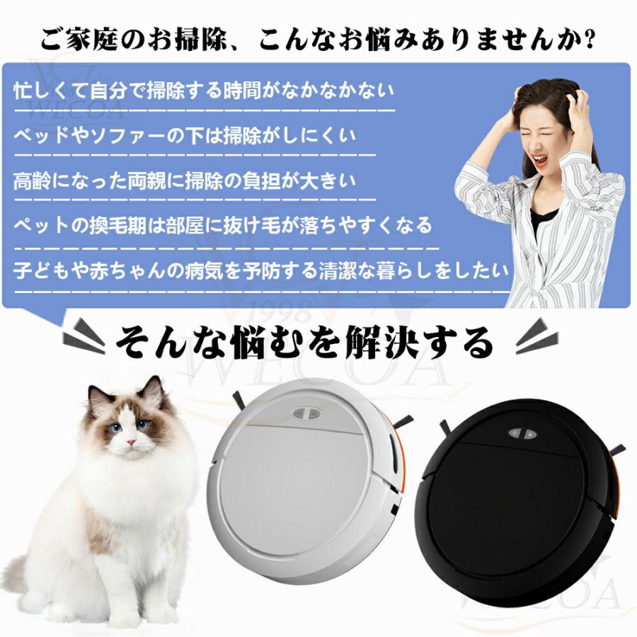 ロボット掃除機 8500Pa 強力吸引 水拭き両用 高性能 自動ゴミ収集 収納