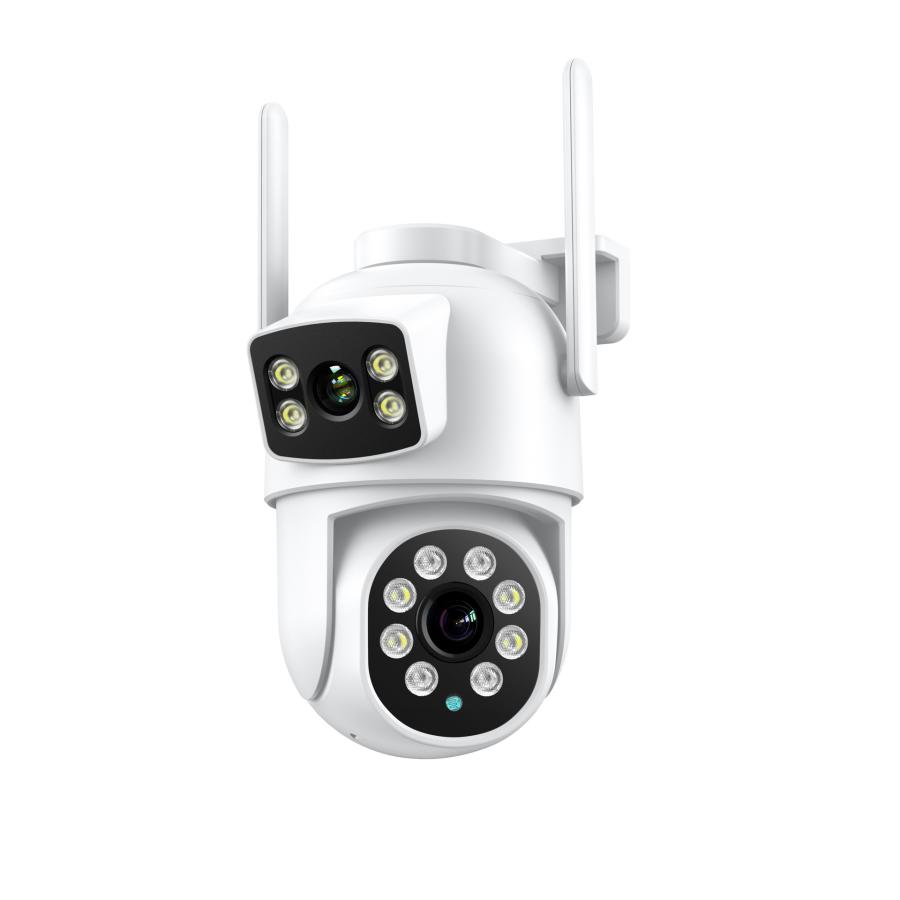 デュアルレンズ防犯カメラ 600 万画素 WiFi PTZ 270° 旋回 AI 人検知自動追跡 IP66 防水 双方向音声 夜間フルカラー SD カード別売り iCsee 対応 |  | 17